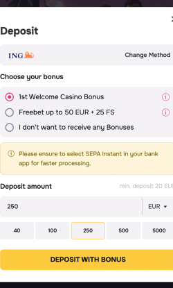 Stort direct via de GTBet login en kies de bonus je wilt